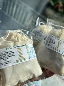 Herbal hair tea rinse